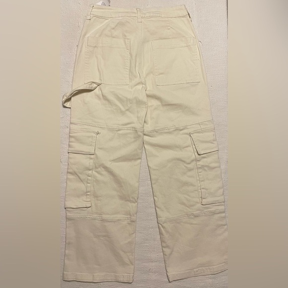 Rue 21 Cream Cargo Pants Wide Leg - Picture 6 of 6
